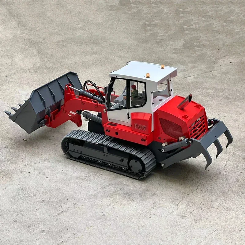 NIEUW JZ636 1/12 RC hydraulische rupslader vorkheftruckmodel volledig metalen RTR met geluid en licht, haak kan worden opgetild 2023 Giftmodel