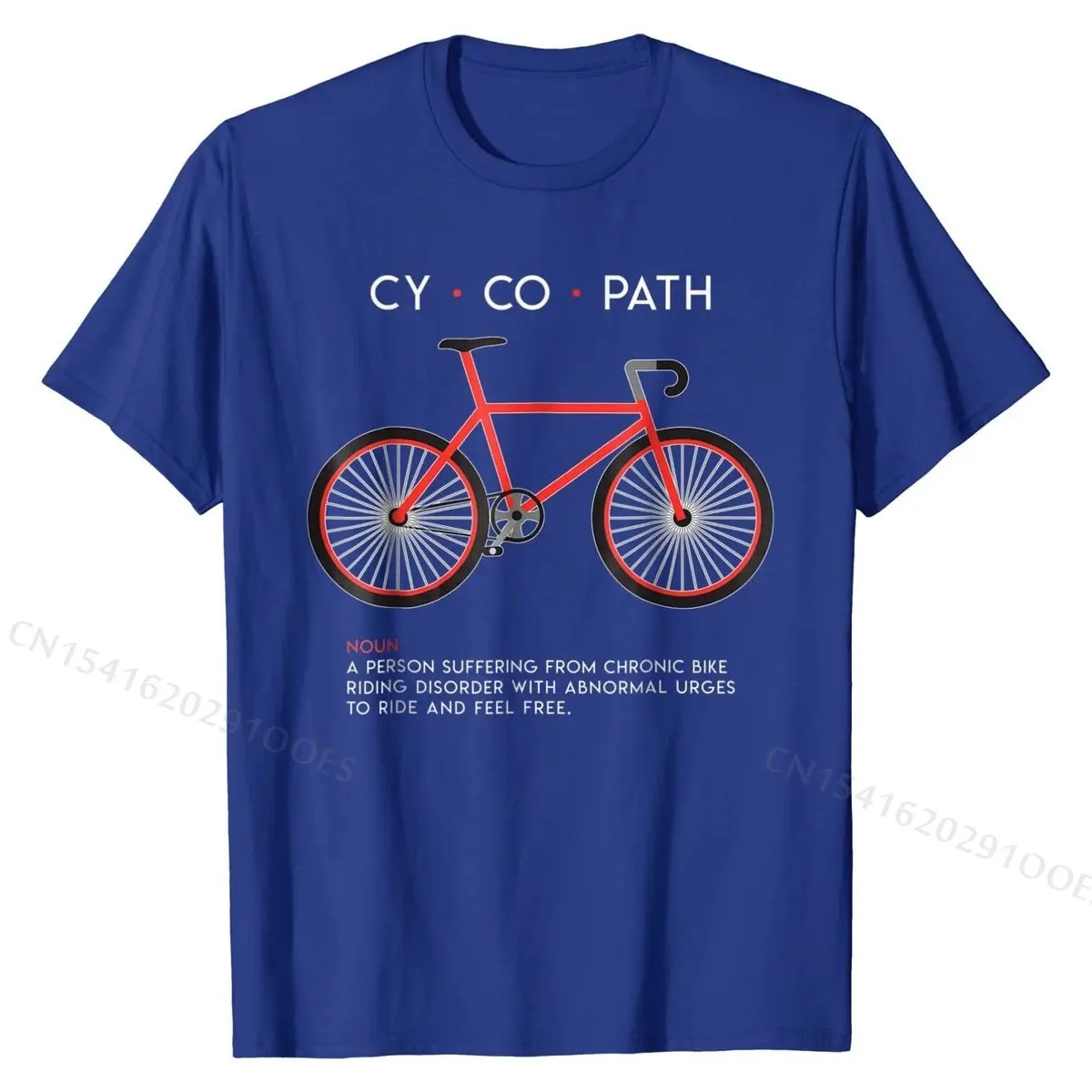 CYCOPATH - Funny Cycling and Bicycle Riders Bike T-Shirt Mens Faddish Casual Tops Tees Cotton Tshirts Funny