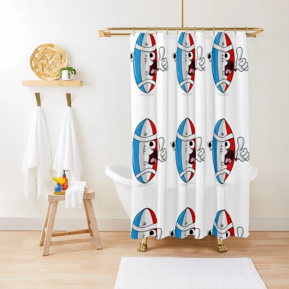 

rugby ball Shower Curtain Luxury Bathroom For Shower Bathroom Decor Bathroom Fabric Curtain