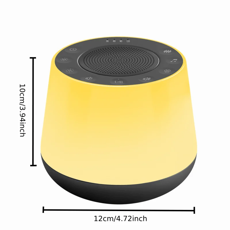 Portable Soothing Sleep Sound Machine with Night Light White Noise Machine Bluetooth Speaker Rechargeable for Babies Adult Relax