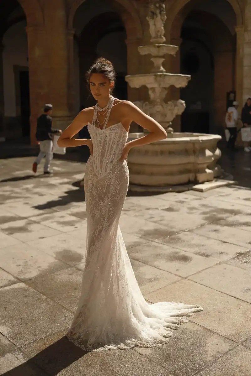 

Роскошные свадебные платья Vestido De Novia Corte Sirena 2025, платье-корсет, кружевное платье Con Mangas Tallas Curvy Vestidos Alta Costura, свадебное платье