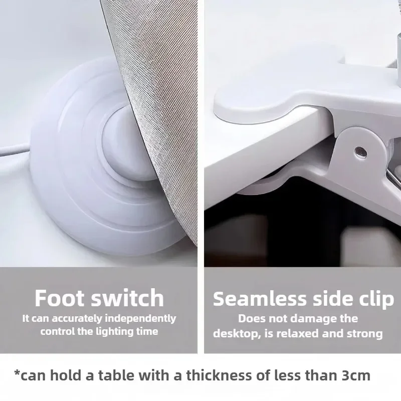 Lampada per unghie con interruttore a pedale a 4 colori Lampada per manicure da costruzione a LED da 5 W Piccola lampada Clip laterale portatile Luce viola UV ad asciugatura rapida