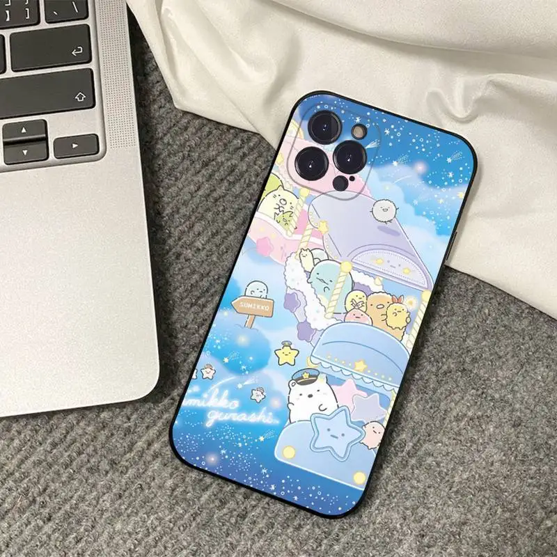 Japan anime sumikko gurashi Phone Case Silicone Soft for iphone 14 13 12 11 Pro Mini XS MAX 8 7 6 Plus X XS XR Cover image 2