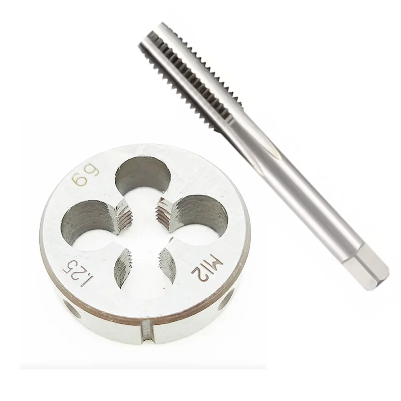 1Set Metric Screw Hand Tap and Die Set Fine Thread Dies Taps Suit M41M42M43M44M45M46M47M48M49M50  X 3 1 4.5 1.25 4 2.5 2 3.5