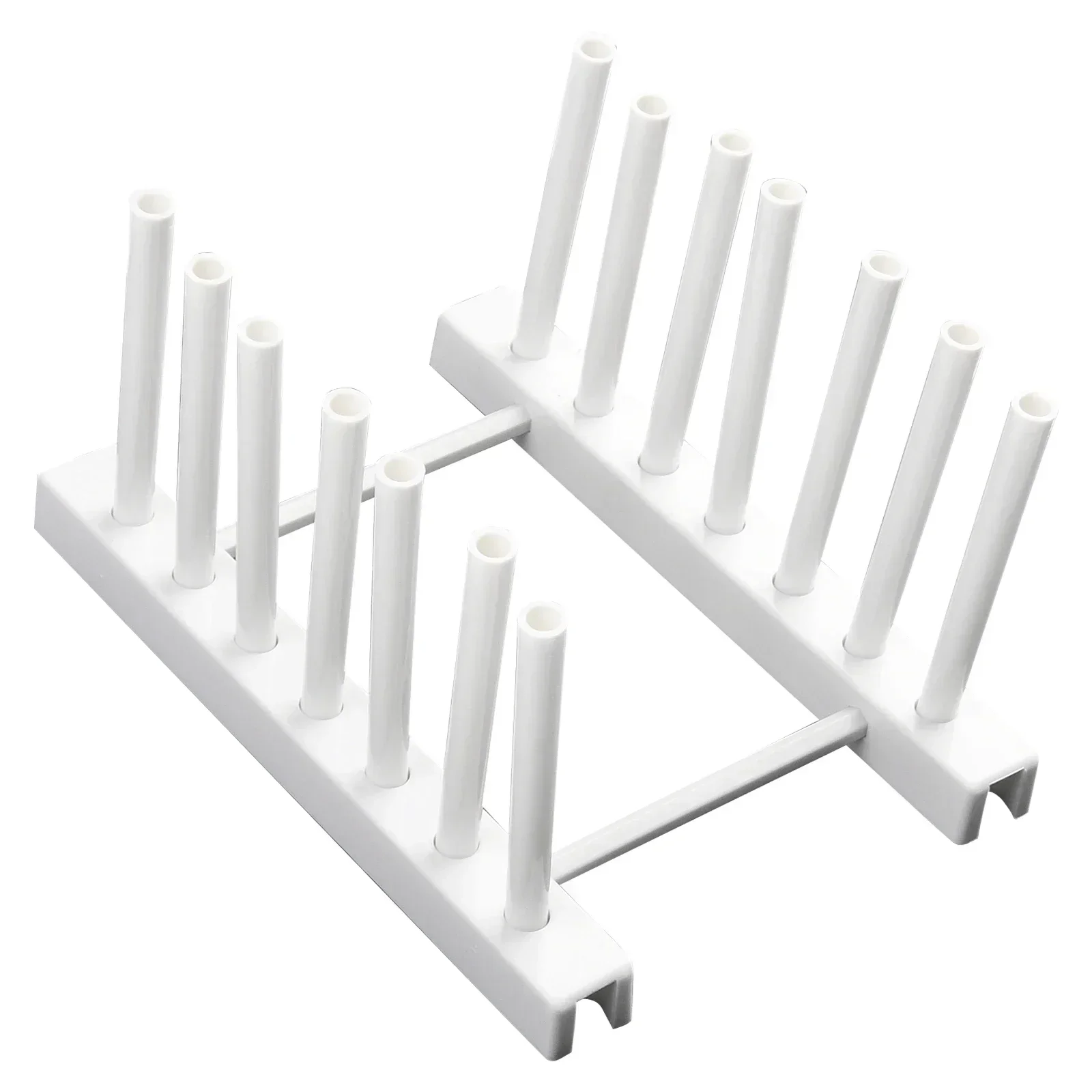 1pc Drying Utensils Rack Drainer Holder Detachable Plastic Kitchen Dish Bowl Plate Kitchen Storage And Organization