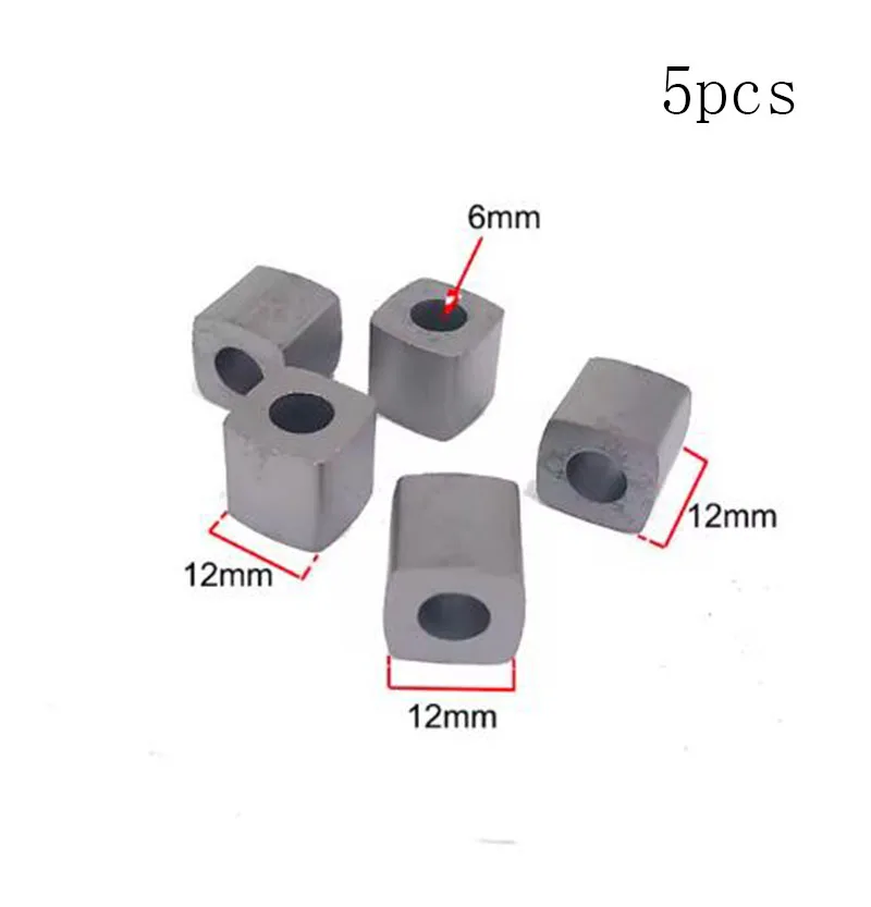 

EDM YG8 Tungsten Conductive Block Carbide L12*W12*H12*Inner Hole6mm for CNC Wire Cut Machine 5pcs