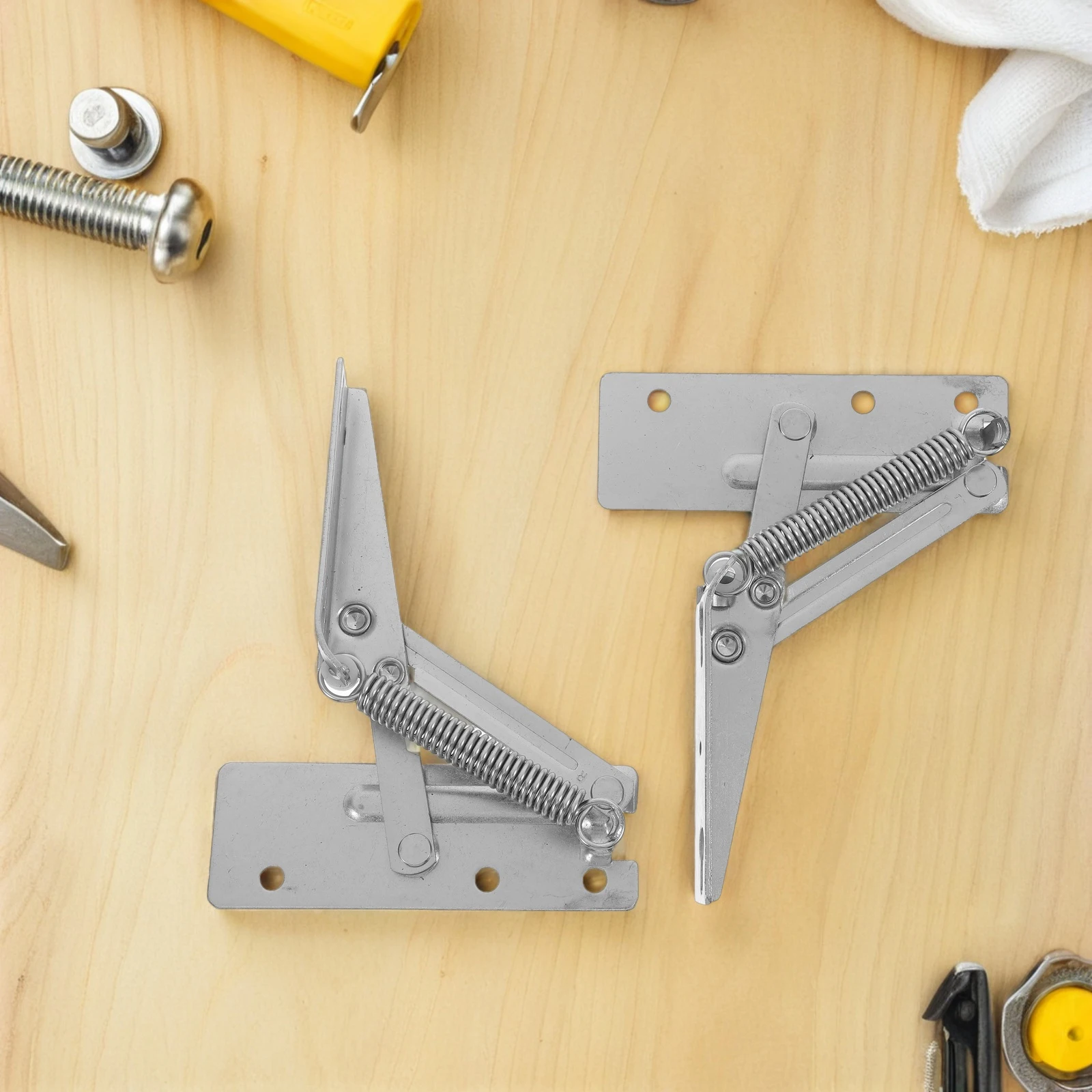 

Heavy Duty Scissor 90 Degree Spring Support Folding Hardware Accessories for Cabinet Wardrobe Doors Sofas Cold Rolled