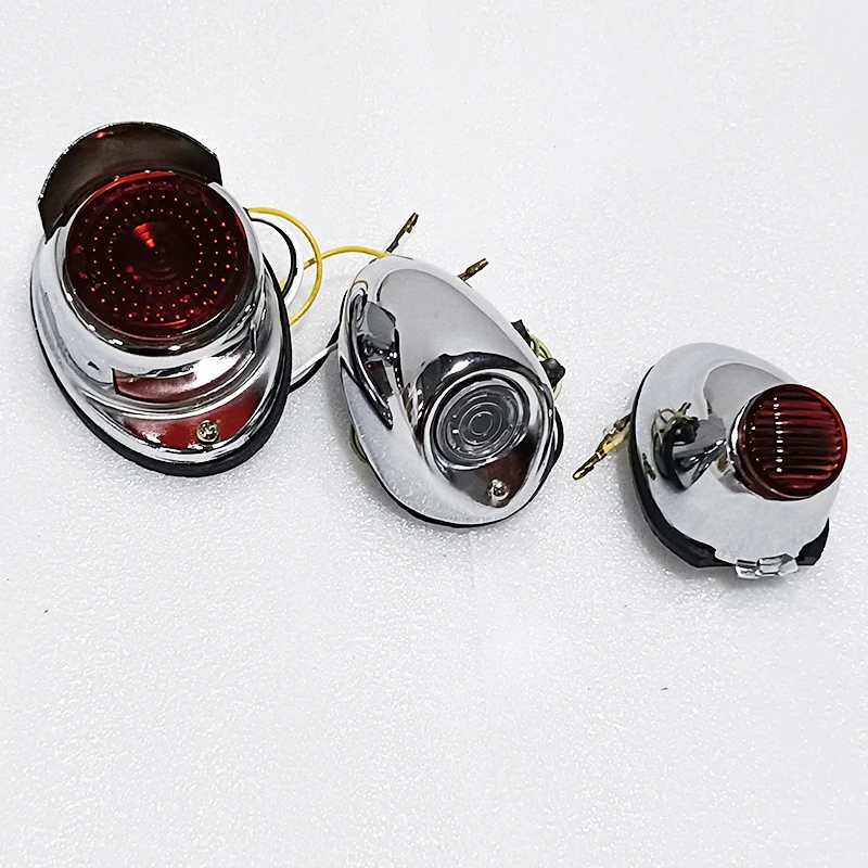 Retro Motorcycle Sidecar Chrome Rear Light For BMW Ural CJK750 K750 M72 R12 R71 Changjiang750 Motor