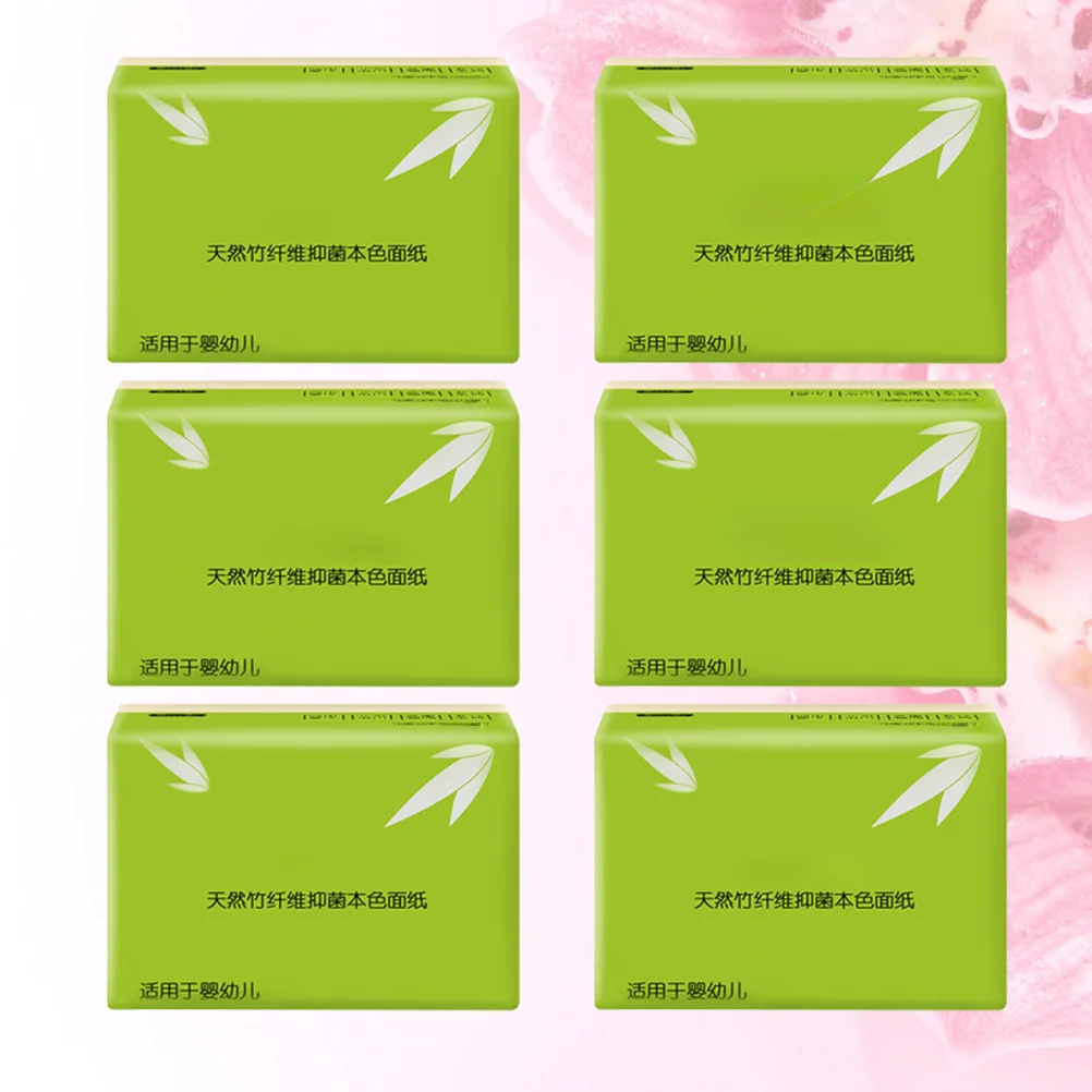 6 sacchetti 1 confezione asciugamani di carta in pasta di bambù morbidi assorbenti senza cloro per cucina WC uso ufficio carta di estrazione tovagliolo igienico