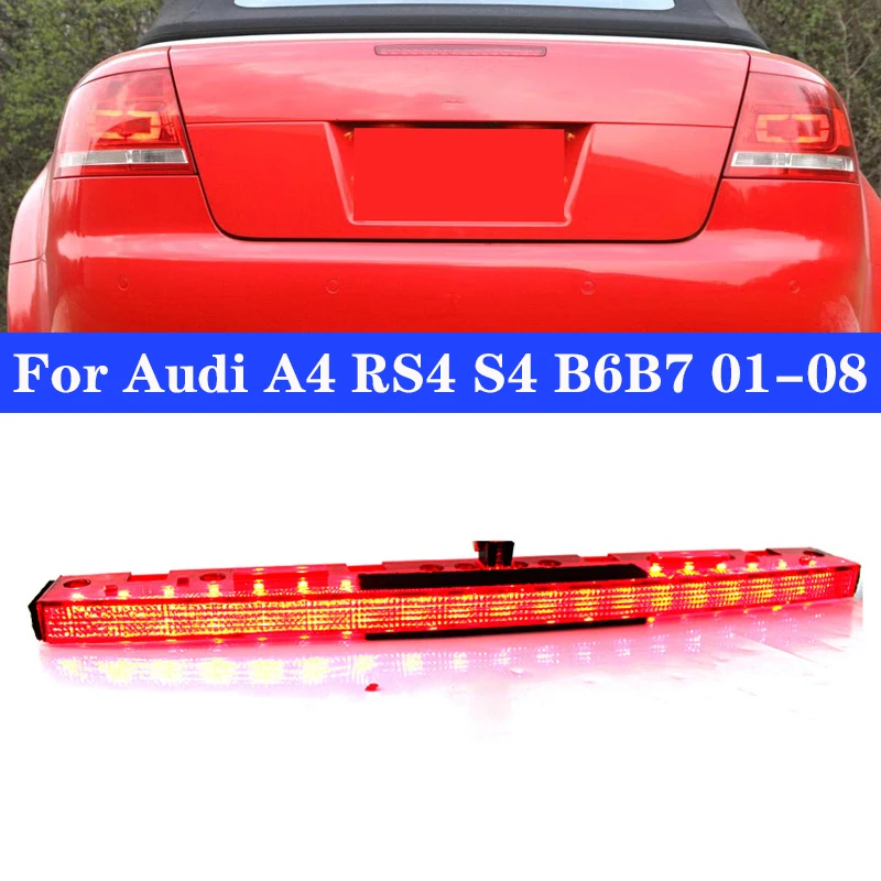 

Car Red LED Brake Light High Additional Third 3RD Brake Light High Mounted Stop Lamp For Audi A4 B6 B7 2 Door 01-08 8E5945097C