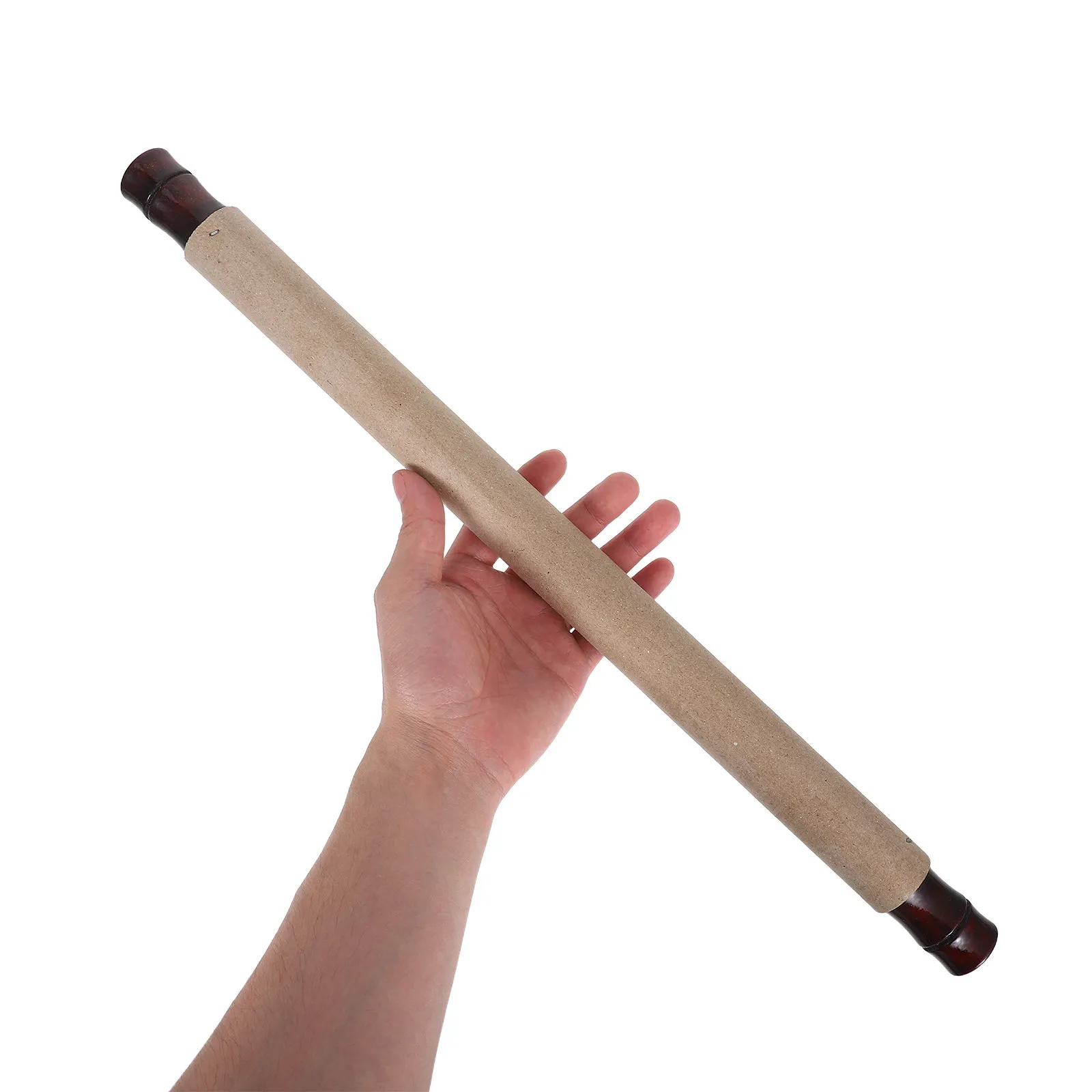 2Pcs Elegant Wooden Scroll Rods with Shaft Heads Ideal for Calligraphy Paintings Advertisements Photos Mounting Scroll Display