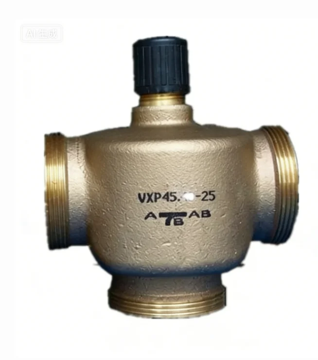 Applicable to German genuine electric bronze three-way regulating valve VXP45.25-6.3 outer wire PN16, DN25