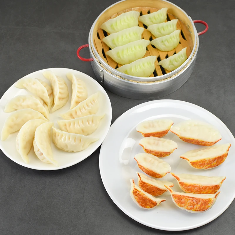 Simulation Fried Dumplings Dumplings Model Fake Dumplings Steamed Dumplings Food Breakfast Shop Kitchen Home Decor Props Toys