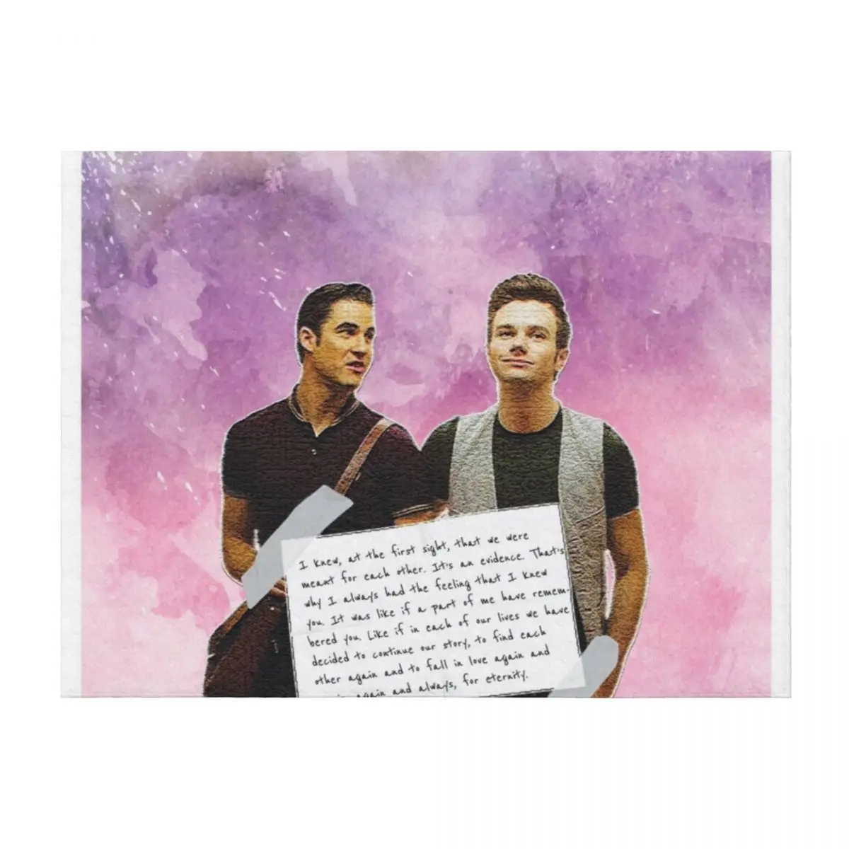 

Glee Klaine Watercolour Throw Blanket Thermal Blankets For Bed Decorative Sofa Thermals For Travel Blankets