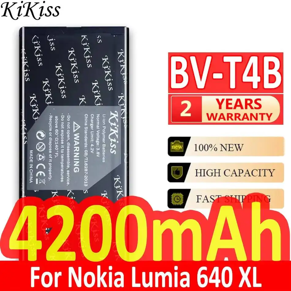 

Mobile Phone Battery 4200mAh Reliable Power Supply BV-T4B Durable For Nokia Lumia 640 XL RM-1096 RM-1062 RM-1063 RM-1064 RM-1