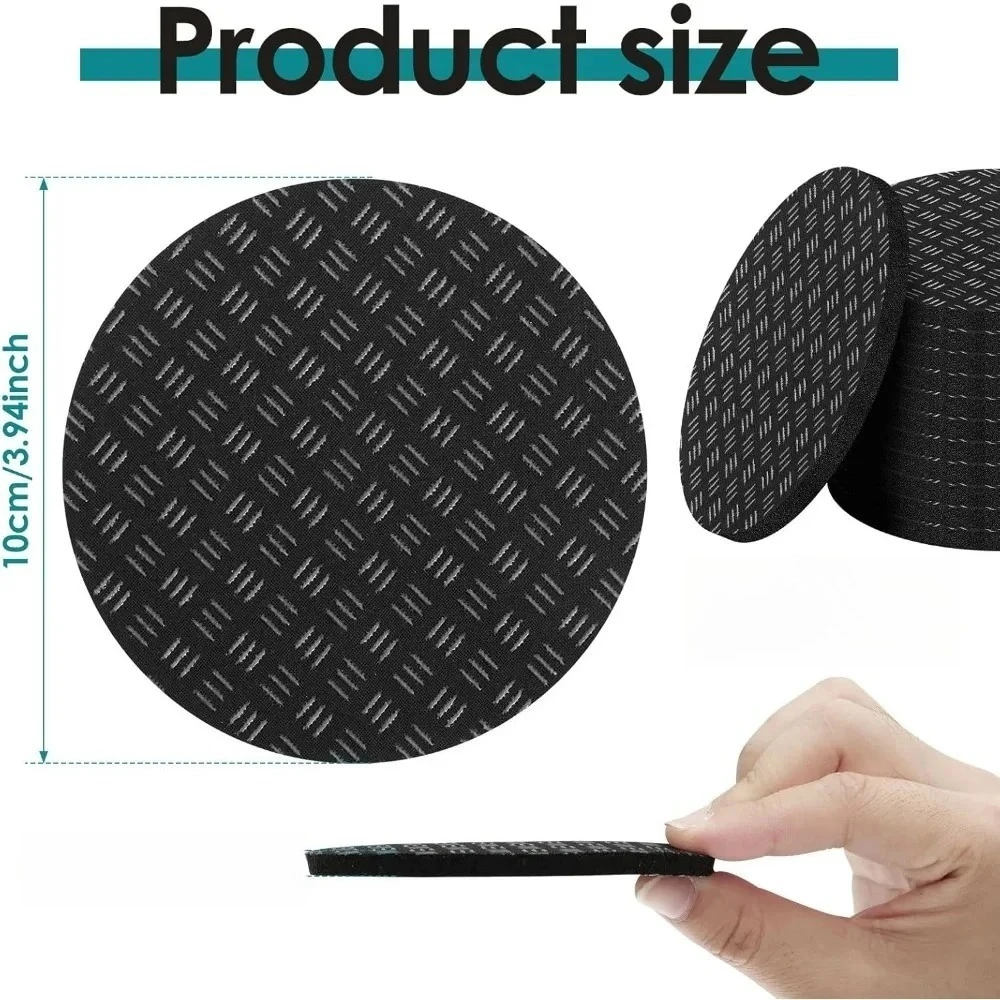 6Pcs 10×10×0.5cm Silicone Anti-Slip Noise Reduction Floor Protector Pads for Treadmill Washing Machine Chair Legs
