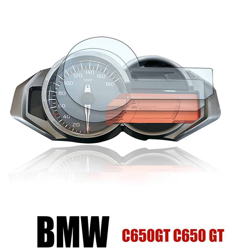 Motorcycle Transparent Crystal TPU Cluster Scratch Film Speedometers Screen Protector For C650GT 2012-2020