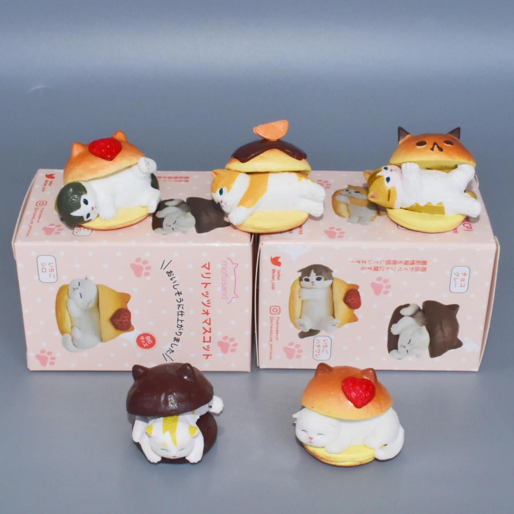 Burger Cat Blind Box Cats Action Figure Toy Model Decoration Ornaments Birthday Gifts