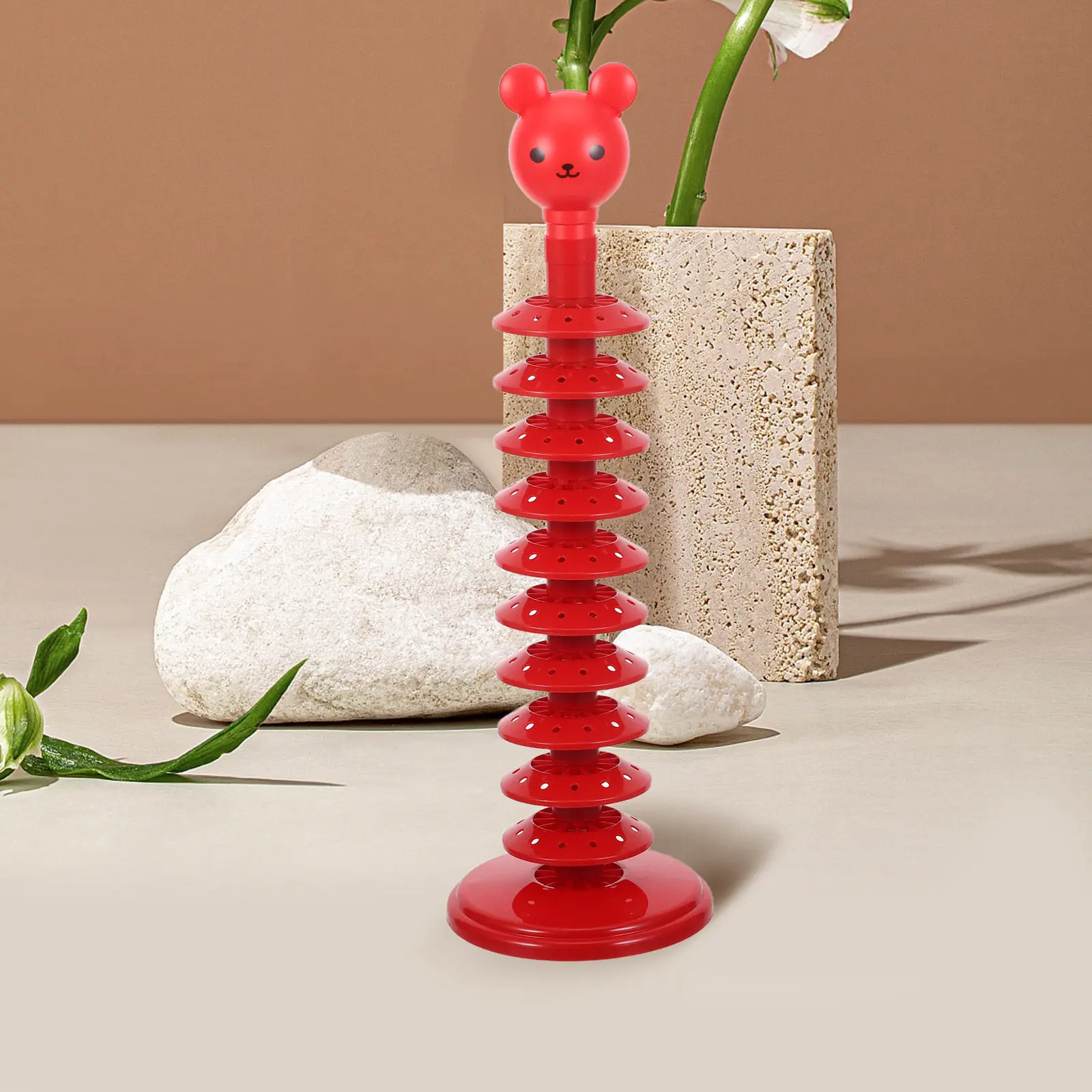 Multi-Layer Lollipop Display Stand Red Cartoon Cake Pop Holder Tiered Candy Table Organizer Birthday Party Wedding Dessert Rack