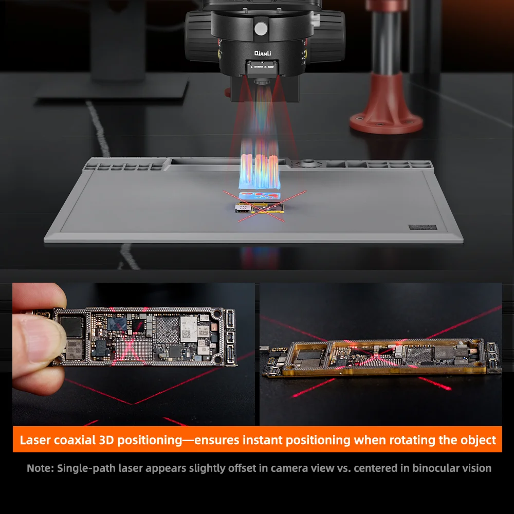 QIANLI 6558 Gorilla Trinocular Microscope 6.5X-58X High-defination Rabbit Cage Explansion 95% High-CRI Lighting Adjustment