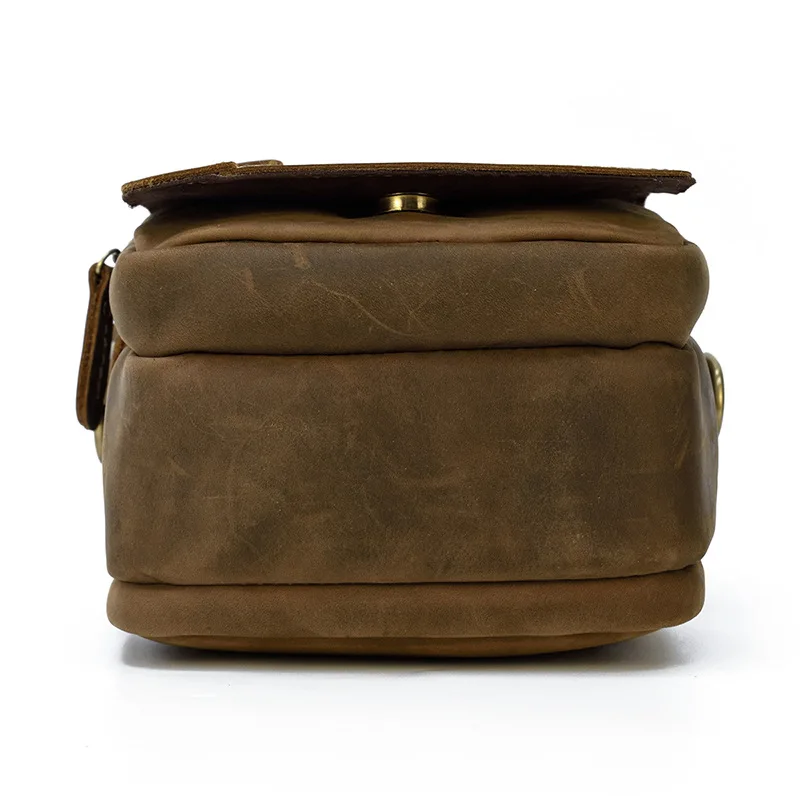 Sac de ceinture en cuir véritable pour hommes, pochette de ceinture pour hommes, sac banane tactique en peau de vache, sacoche asymétrique épaule dénudée, sac de ceinture décontracté