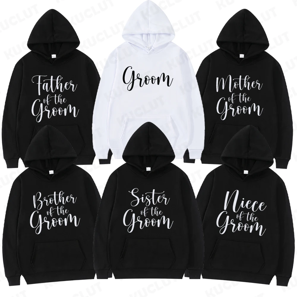 Bridal Shower Wedding Party Style Unisex Hooded Long Sleeve Hoodie Top Family Matching Sportswear Bride Designer Street Wear