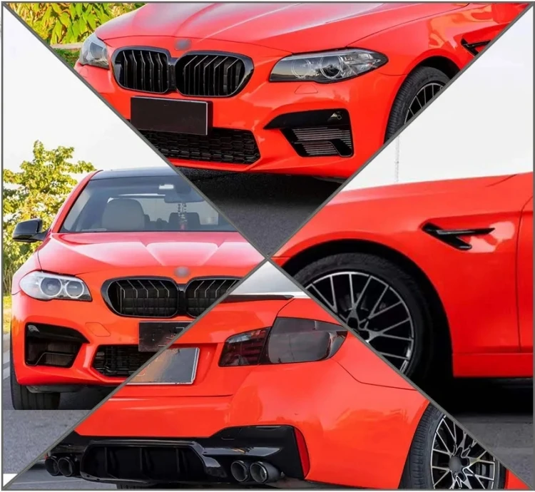 Car Bumpers for 2009+ BMW 5 Series F10 F18 Upgrade 2021 M5 Front Rear Car Bumpers PP Grilles LED Fenders Side Skirt Diffuser view 6