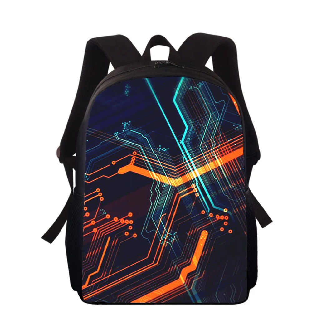 Mochila con estampado 3D de celosía de línea de arte colorido para niños, bolsas de escuela primaria para niños y niñas, mochila para estudiantes, bolsa para libros escolares