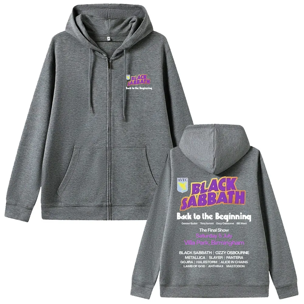 Heavy Metal Rock Band Black Sabbath Back To The Beginning Zipper