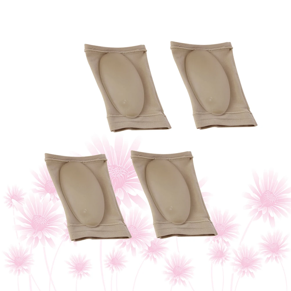 

2Pairs Foot Arch Socks Silicone Non-Slip Low-Cut Shallow Month Socks Arch Support Cushion Pads for Long-Term Wear Skin Color