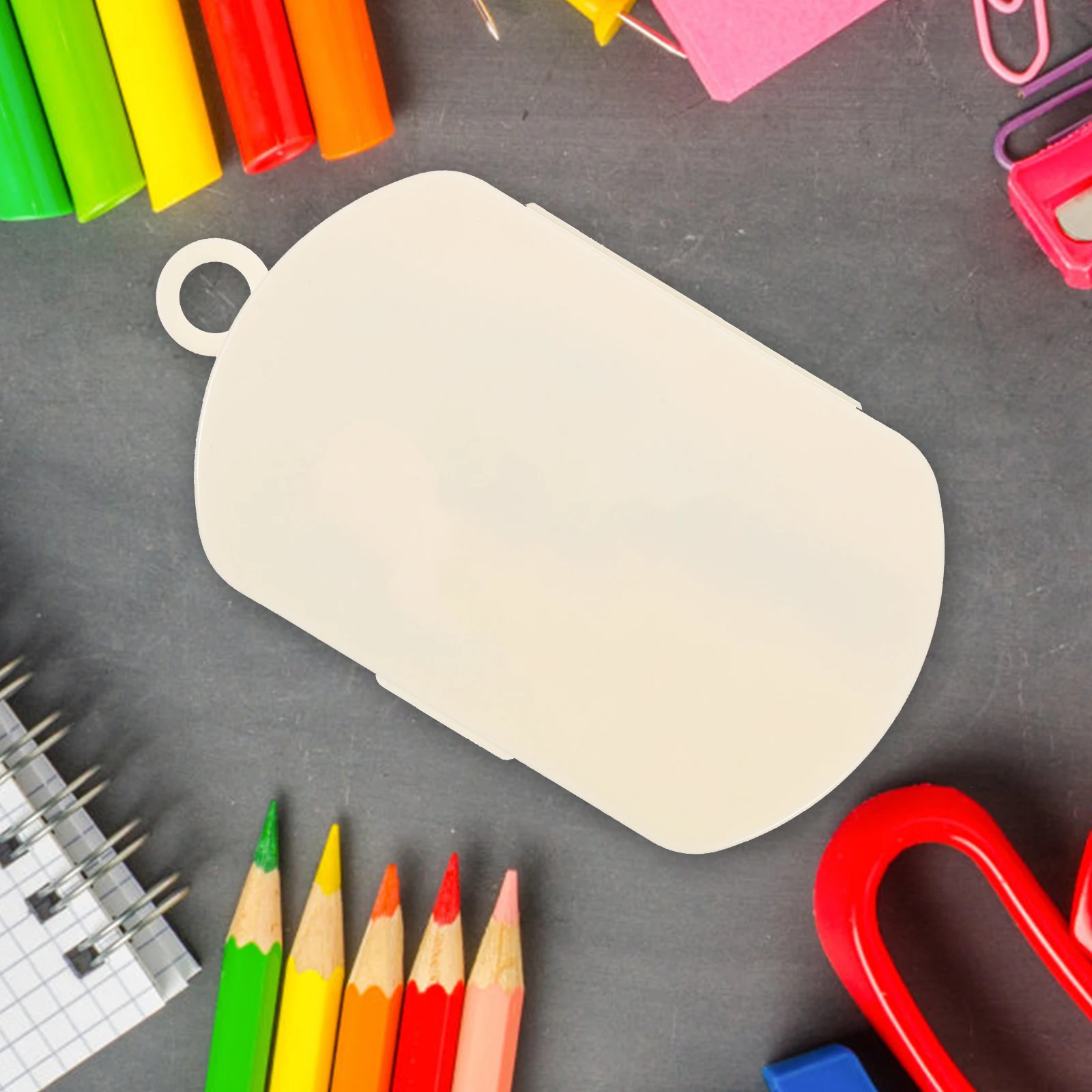 3PCS Multifunctional Handcrafted Tool Box White Mini Office Supplies Kit Stapler Tape Dispenser Hole Puncher for Scrapbooking