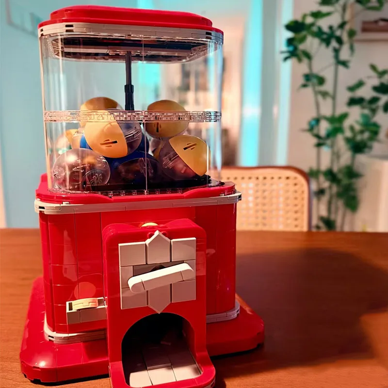 Ideias a máquina de prêmio conjunto de máquina de venda automática operado por moedas criativo retro quebra-cabeça nostalgia blocos de construção