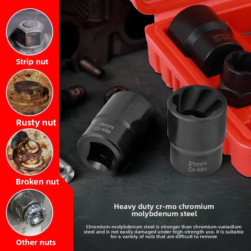 Damaged Rusted Stripped Bolt Nut Screw Remover, Broken Thread Extractor