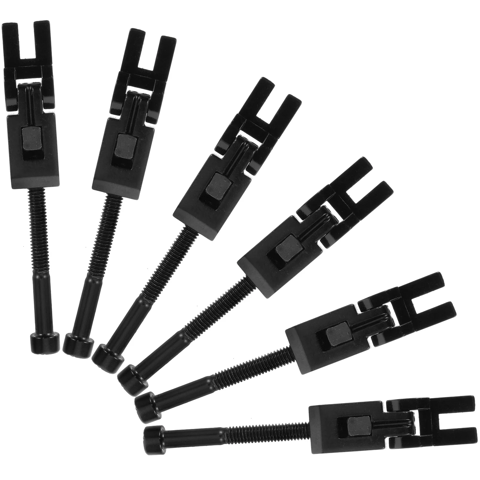 

6 Pcs Guitar Double-shaking Bridge Accessories Tremolo Block Locking System Locked Saddles Black Zinc Alloy