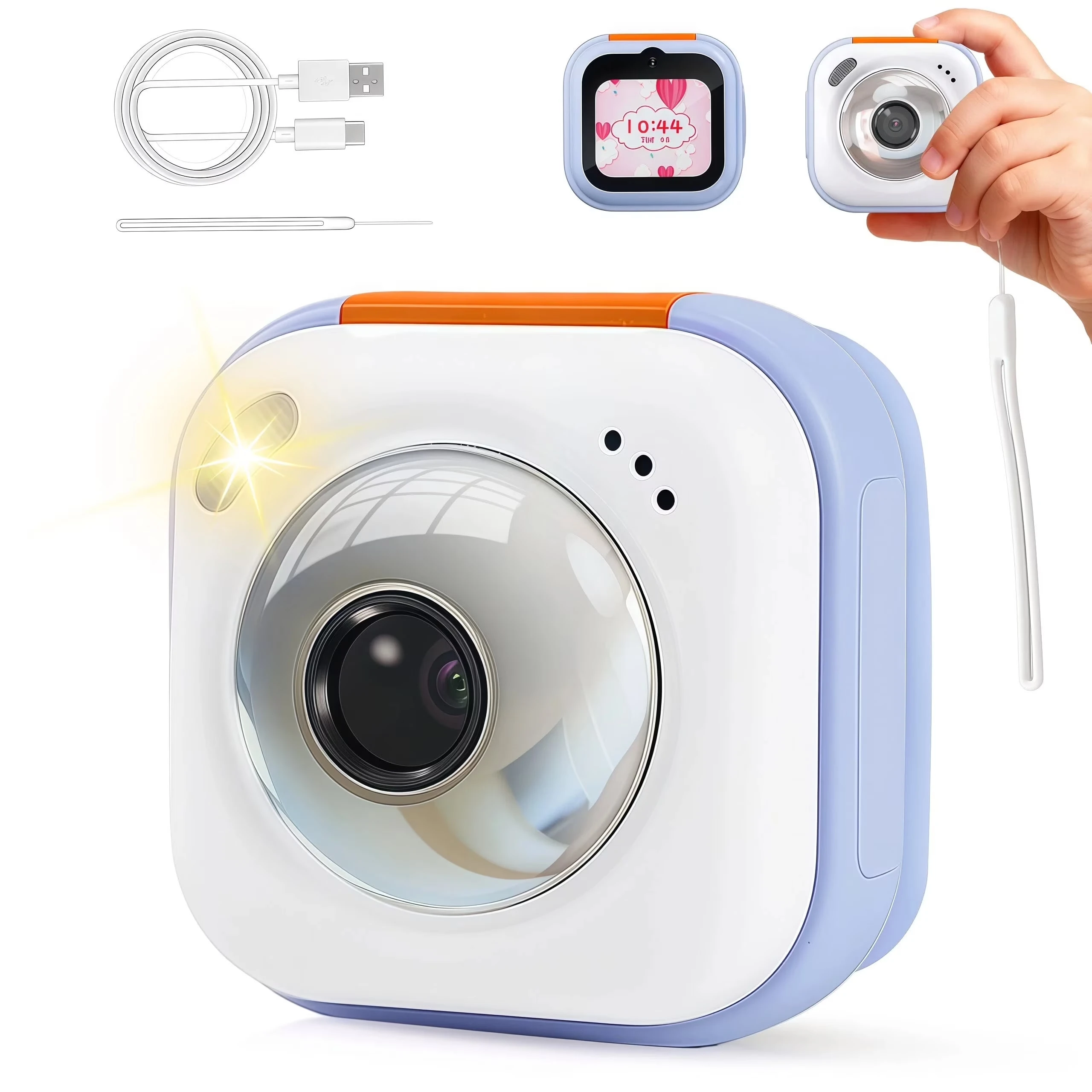 

Cute Children Cameras With Silicone Cases Dual Cameras Kids Photography HD Video Camera Toys Christmas Birthday Gifts