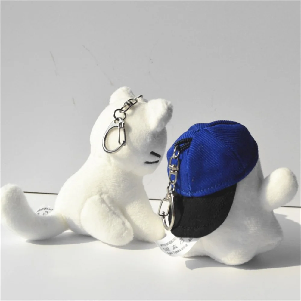 Kpop plushie 10cm tws gato bonito chaveiro de pelúcia brinquedo de pelúcia boneca pingente chaveiro charme mochila shinyu dohoon acessórios