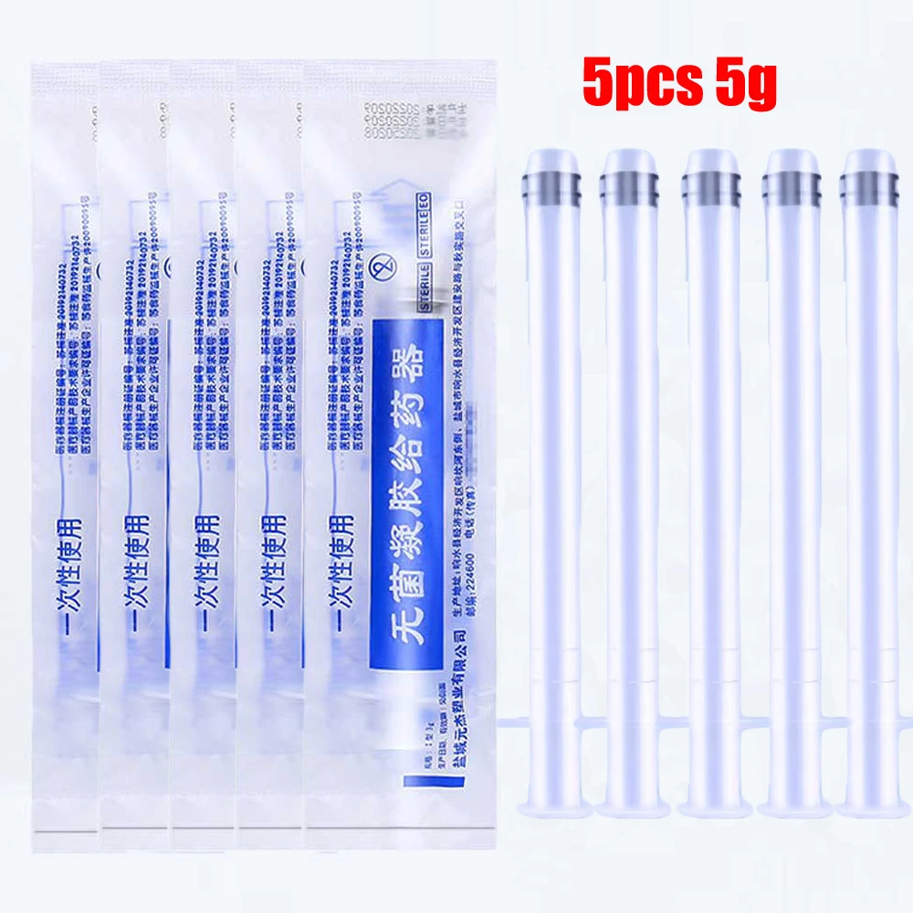 5 pz Applicatore Vaginale Lubrificante Iniettore Siringa Lubrificante Monouso Anal Cavità Nasale Applicatore Lanciatore Butt Plug Assistenza Sanitaria