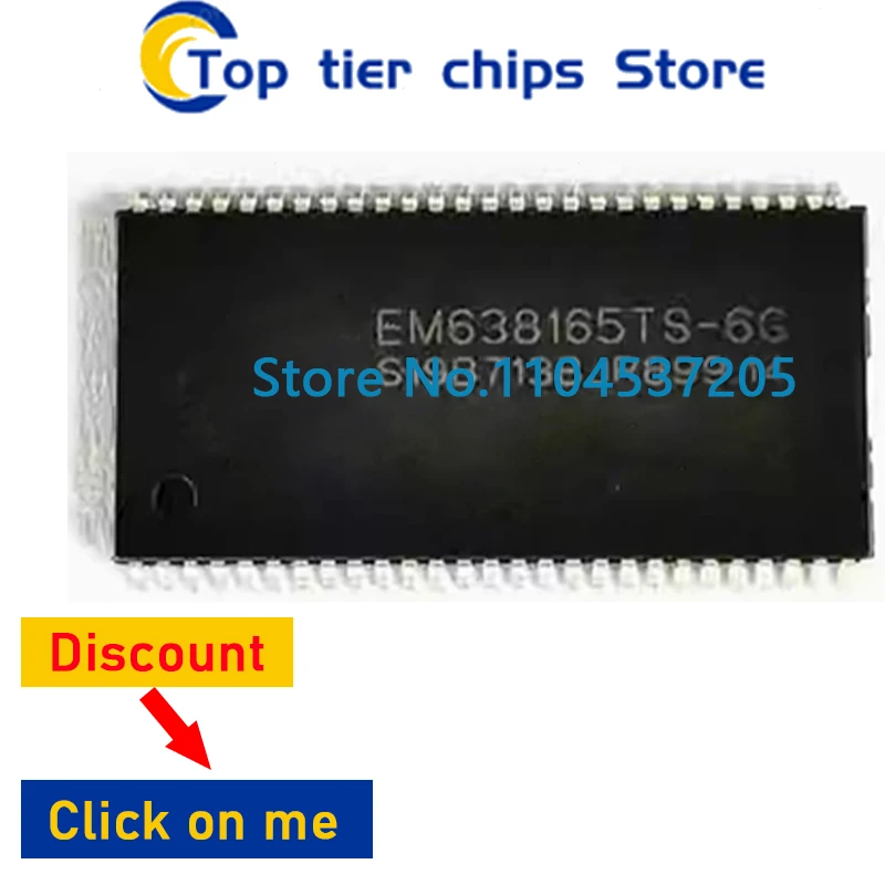 1pcs/lot EM638165TS-6G EM638165TS-6 EM638165TS TSOP54 EM638165TS-7G