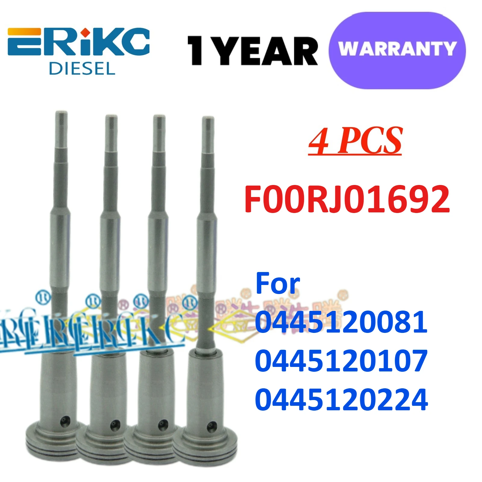ERIKC F ooR J01 692 Fuel Injectors Nozzle Valve F00RJ01692 Spare Parts Valve F 00R J01 692 for 0445120081 0445120107 0445120224