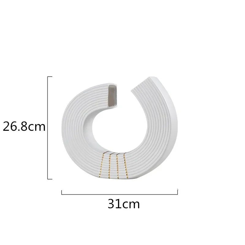 

White Ceramic Vase Home Flower Apparatus Arrangement Desktop Hydroponic Vases Decorations Ornaments Crafts