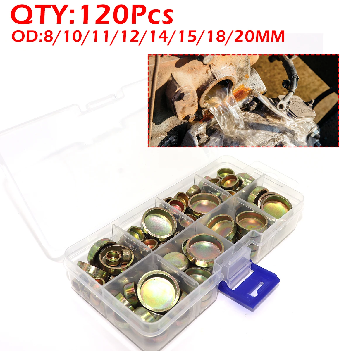 

120pc For Saab Lada Land Rover Chery Engine Core Plug Zinc Plated Freeze Expansion Cap Cylinder Head Block Welch Frost Cover