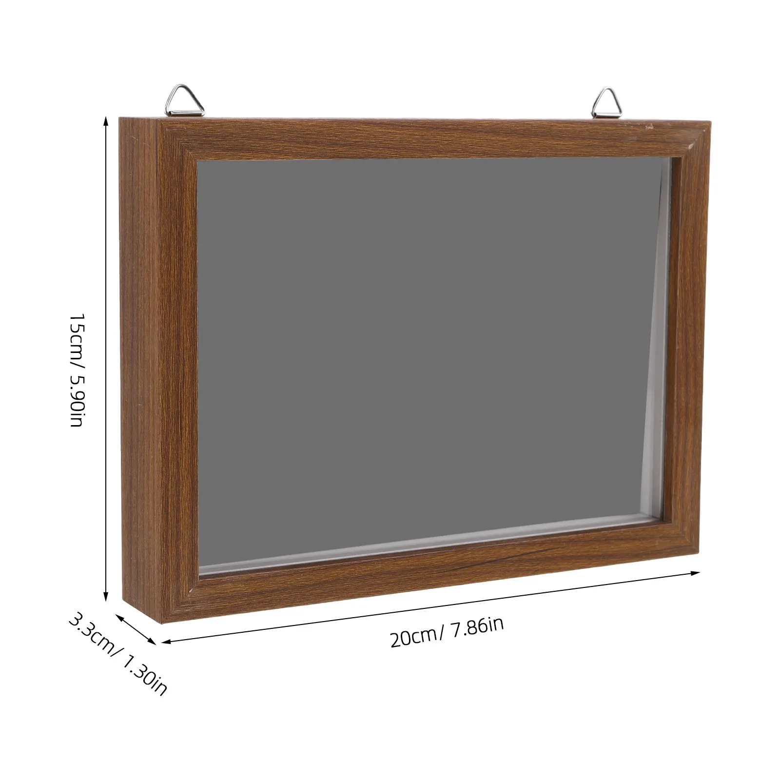 Wood Grain Badge Storage Box Holder Organizer For Pin Collection Display Jewelry Large Capacity Clear Medal