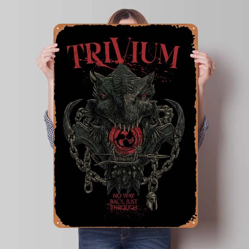 

Trivium арт-знак музыка металлический постер кофе бар винтажный металлический фон для паба клуба настенное украшение домашние украшения