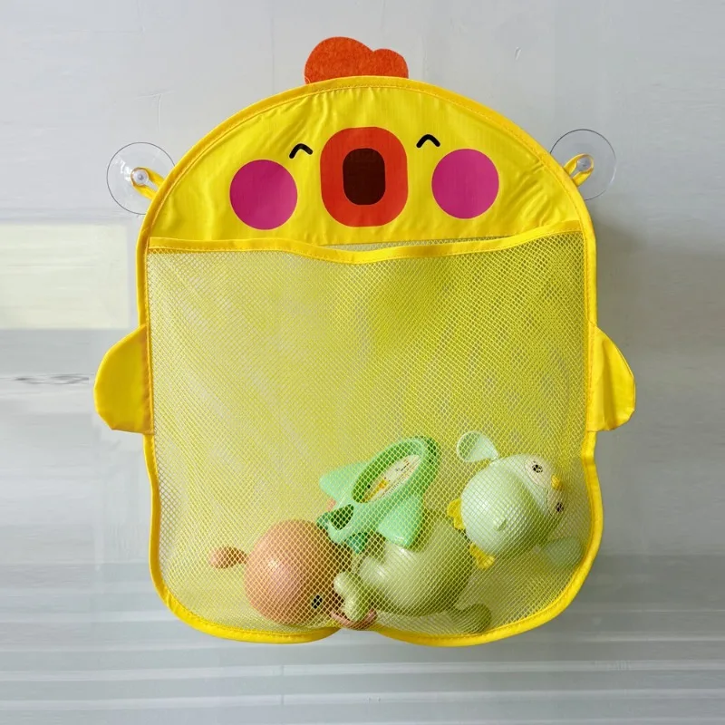 Mesh Bath Toy Organizer, Cute Duck & Dinosaur Bath Toy Storage Net Bathtub Toy Organizer, Perfect Bathroom Hanging Storage Bag