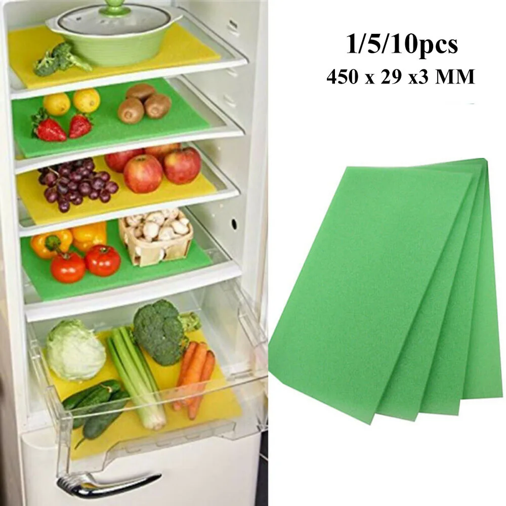 1/5/10Pcs Refrigerator Liner Kitchen Cabinets Liner Non-Stick Drawer Mats Protector Shelving Cupboard Lining Clear Cabinet Mat