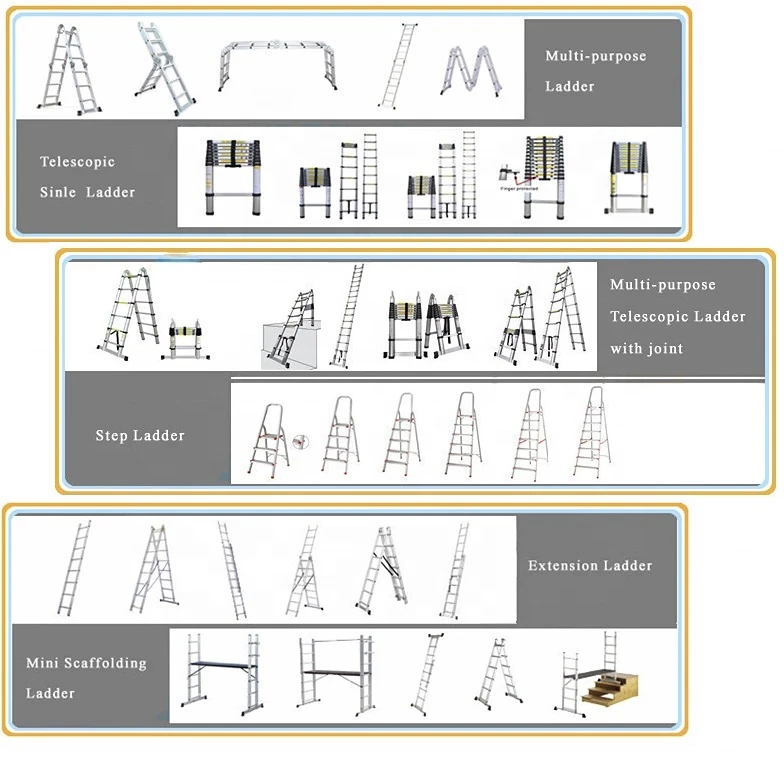 Aluminum Multipurpose Household Step Ladder Clothes Hanger