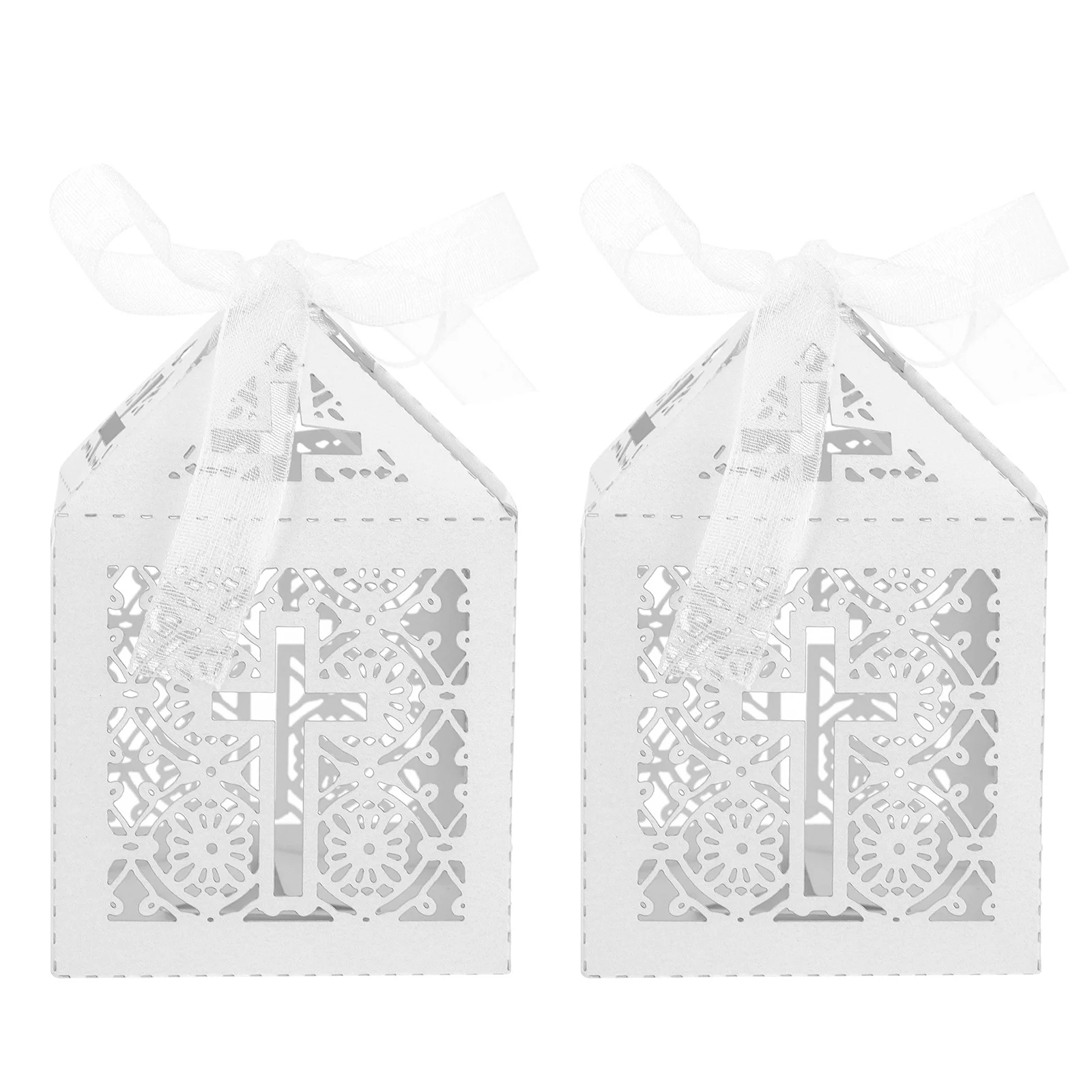 

20Pcs Exquisite Candy Boxes Christian Cross Design Hollow Storage Boxes for Wedding Favors Gift Packaging Party Supplies