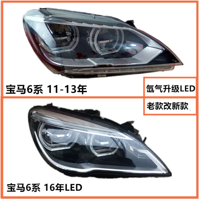 For BMW 6 series headlight assembly old change new xenon upgrade LED 2011-2016 F12 low match high match