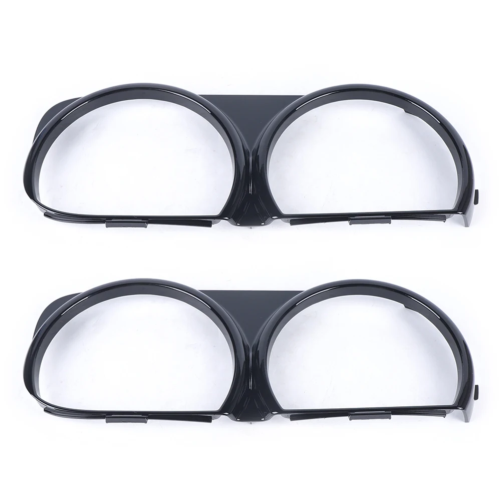 Headlights Bezel Set Fits For 2015-2020 Dodge Challenger Coupe Pair Left and Right Side