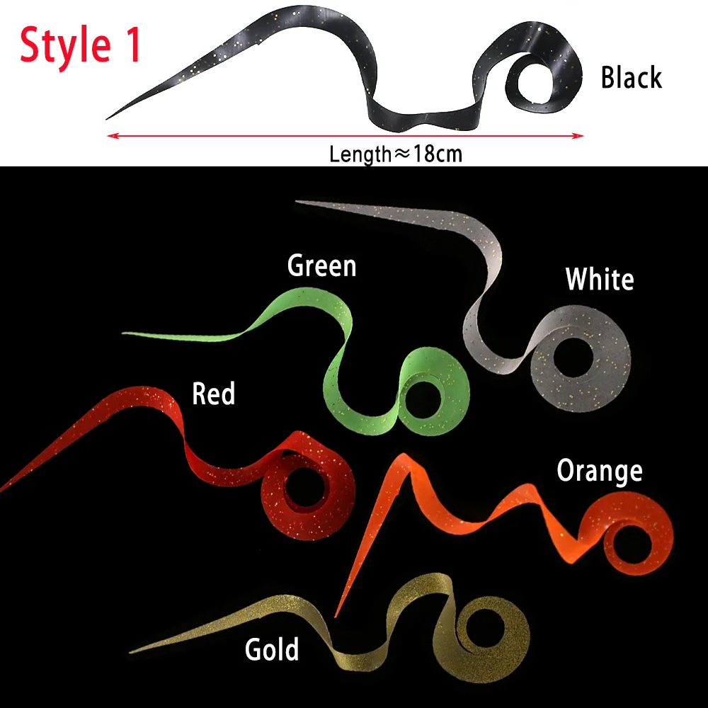 LIONRIVER 20PCS Silicone Rubber Luminous Skirts Streamer Trailers Jigs Snapper Saltwater Fishing Trolling Lure Material